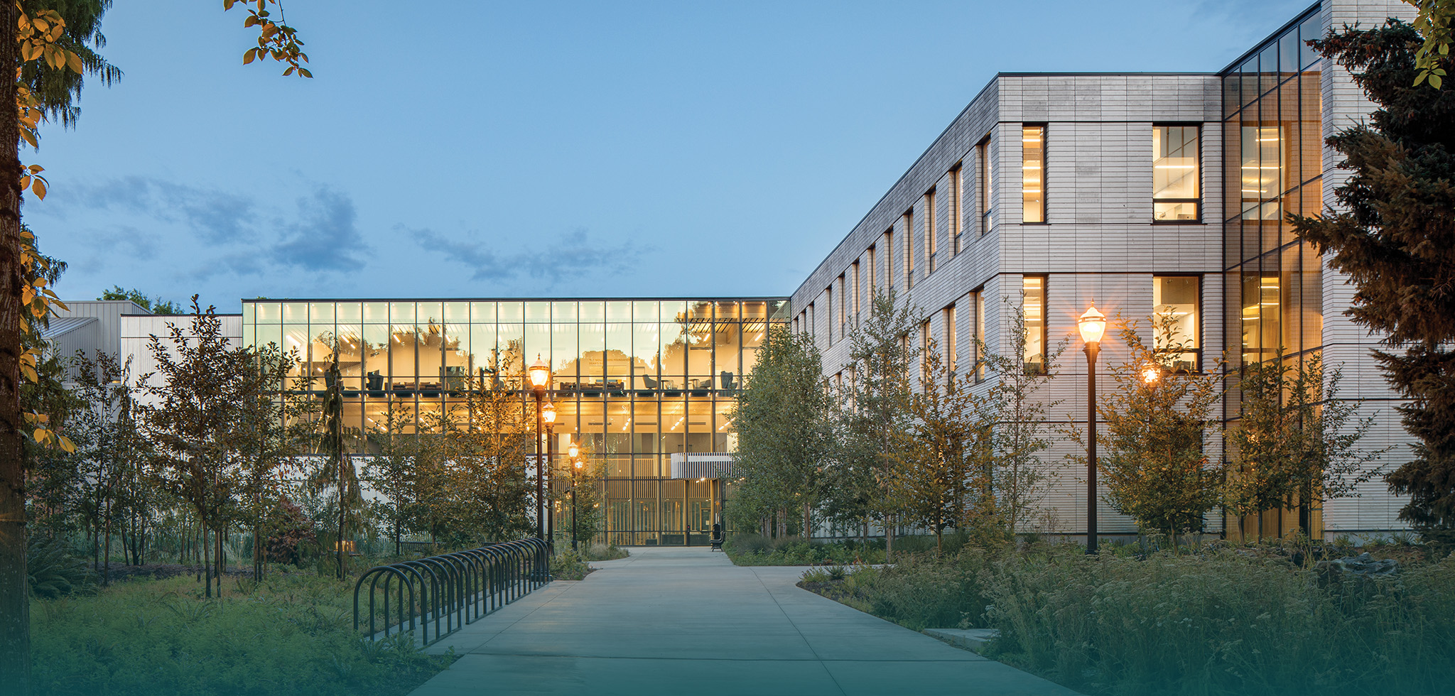 Peavy Forest Science Center at night - Photo Credit: Josh Partee