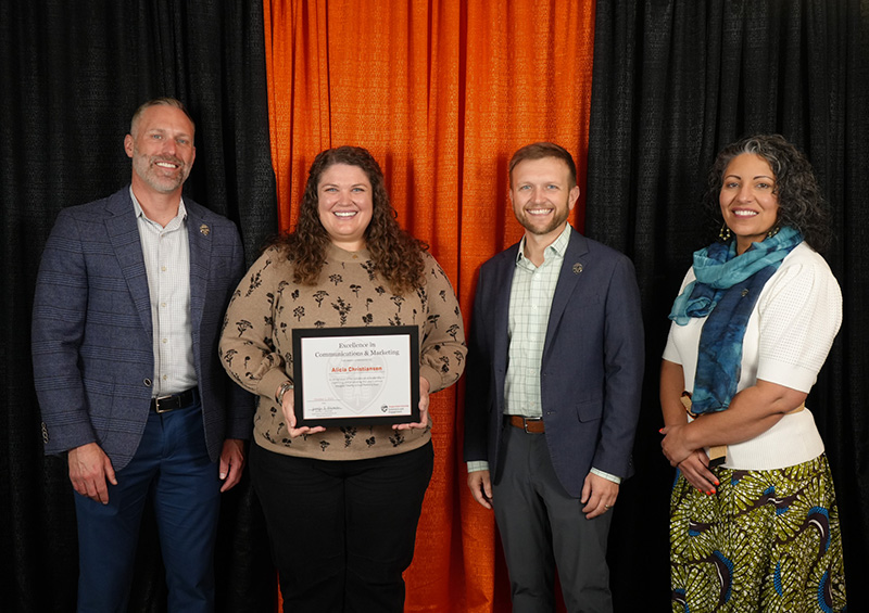 Alicia Christiansen receives award at Extension Annual Conference