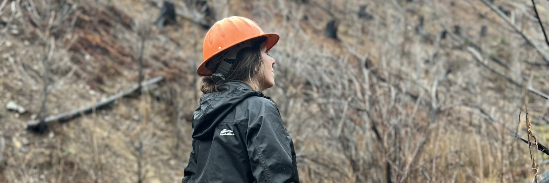 Anna Yarbrough on a hillside
