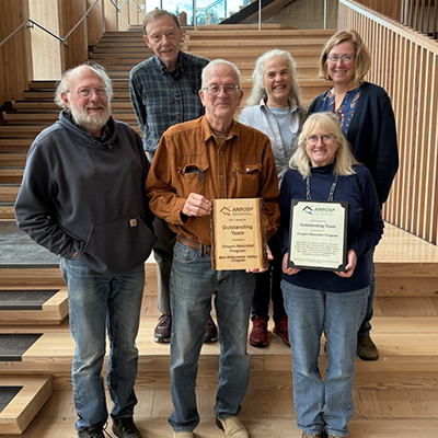 Oregon Naturalist Program volunteers pictured with their award