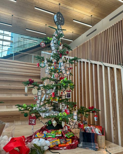 Decorated holiday tree - movie theme