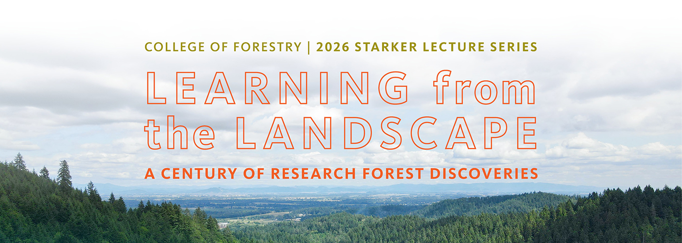 2026 Starker Lecture Series: Learning from the landscape
