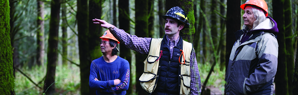 Master woodland manager training in the woods