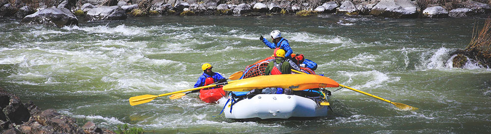 rafters on river in Eastern Oregon