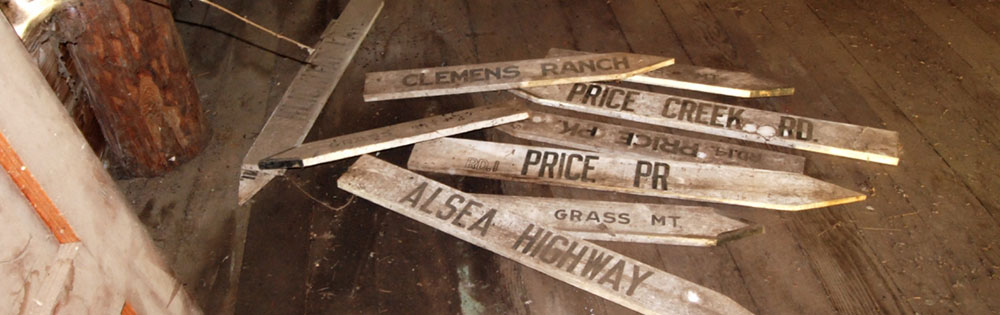 signs from the Camp Arboretum Sign Shop