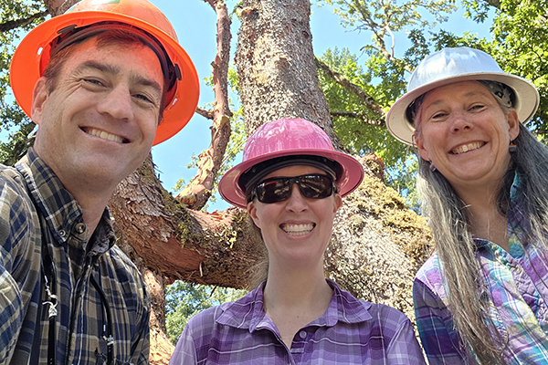 selfie of the group touring the McDunn Forest