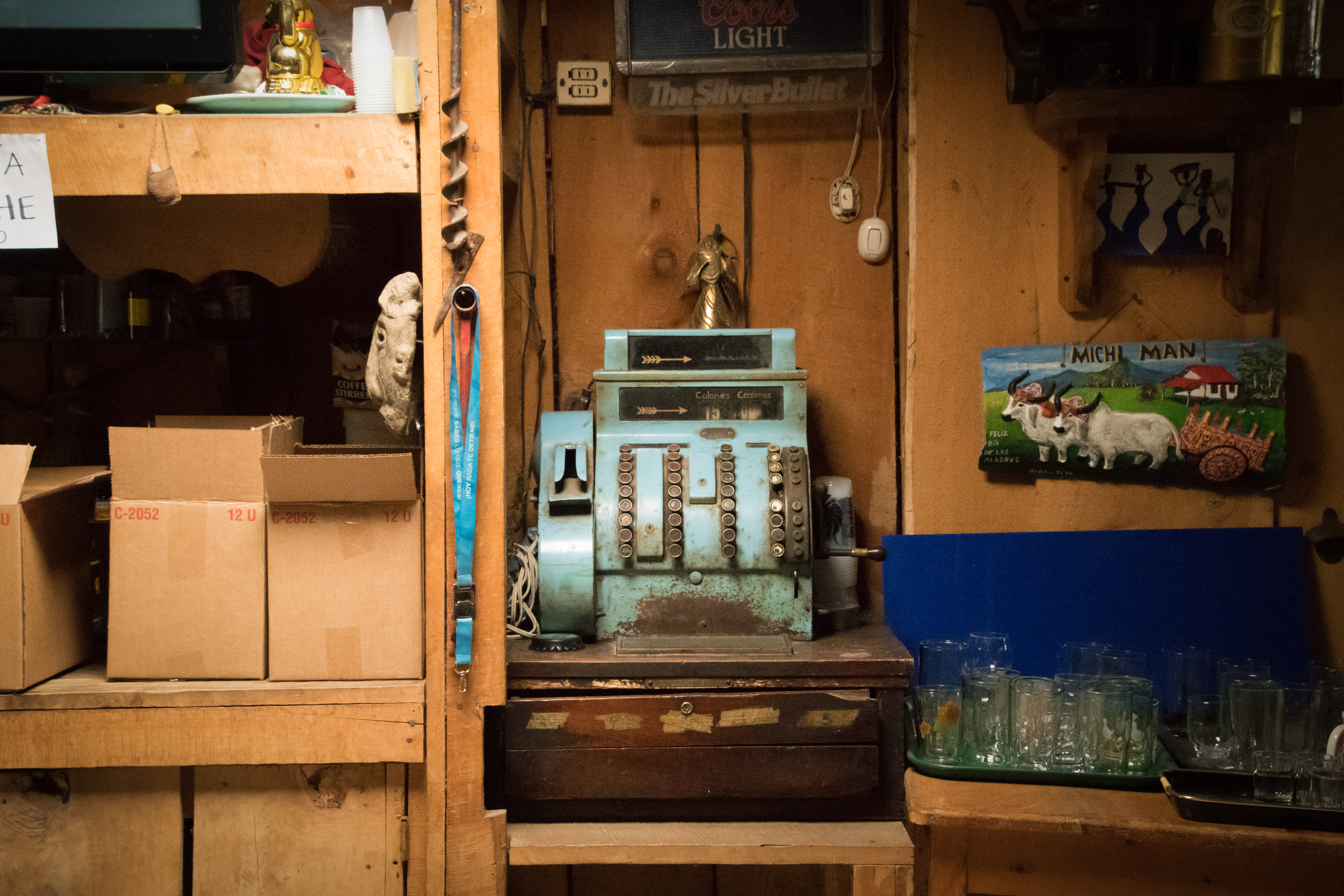 antique cash register in Costa Rica