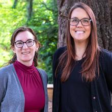 Urban foresters Sarah Low and Jennifer Killian