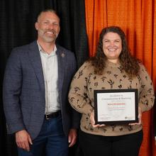Alicia Christiansen receives award at Extension Annual Conference