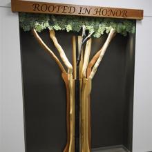 “Rooted in Honor”  sculpture in Peavy