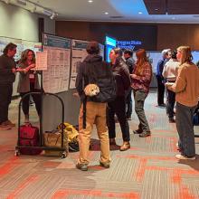 view of poster session in conference room