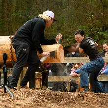 Students compete in logging sports