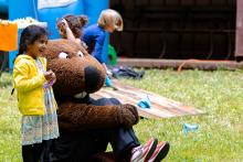 Benny Beaver and participant at GO Day 2025